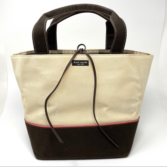 kate spade Handbags - KATE SPADE Beige Canvas Medium Shopper Tote